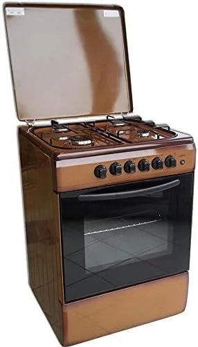 Forno elettrico, 4 fuochi, grill, Cucina con Forno a Gas 4 fuochi 50x50 Marrone Grill Elettrico piezo valvolata