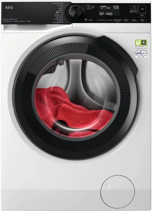 AEG LR8H94GBY Lavatrice, 9 kg, bianco, min Bianco, AEG LR8H94GBY Lavatrice Caricamento Frontale 9 kg 1400 Giri