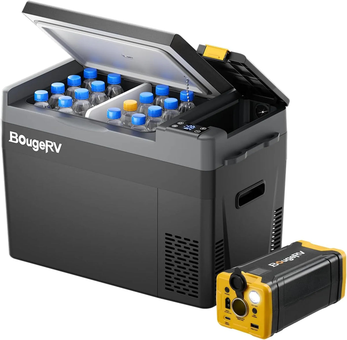 Frigorifero 266Wh, 29 L, -22°C~10°C, BougeRV CRPRO 29L Frigo auto a compressore, con batteria 266Wh