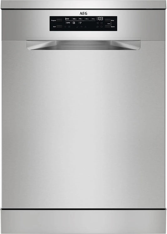 AEG FFB74917ZM Lavastoviglie, 60 cm, 44 dB, classe energetica C, acciaio inox, 3° vassoio per posate MaxiFlex, 14 posate, Display XL, Sistema AirDry