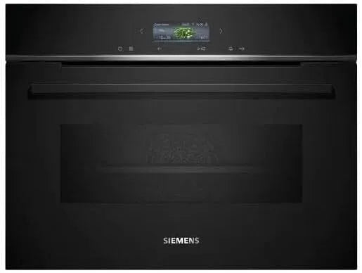 Siemens iQ700 CM724G1B1 Forno a microonde, 60 x 45 cm, 900 W, touch, da incasso, nero, Made in Germany, idrolisi, Air Fry, assistente al forno
