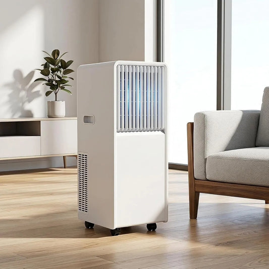 Condizionatore 32mq 24H, portatile, timer, 12000 Btu, Ventola, Deumidificatore, Kit Installazione per U