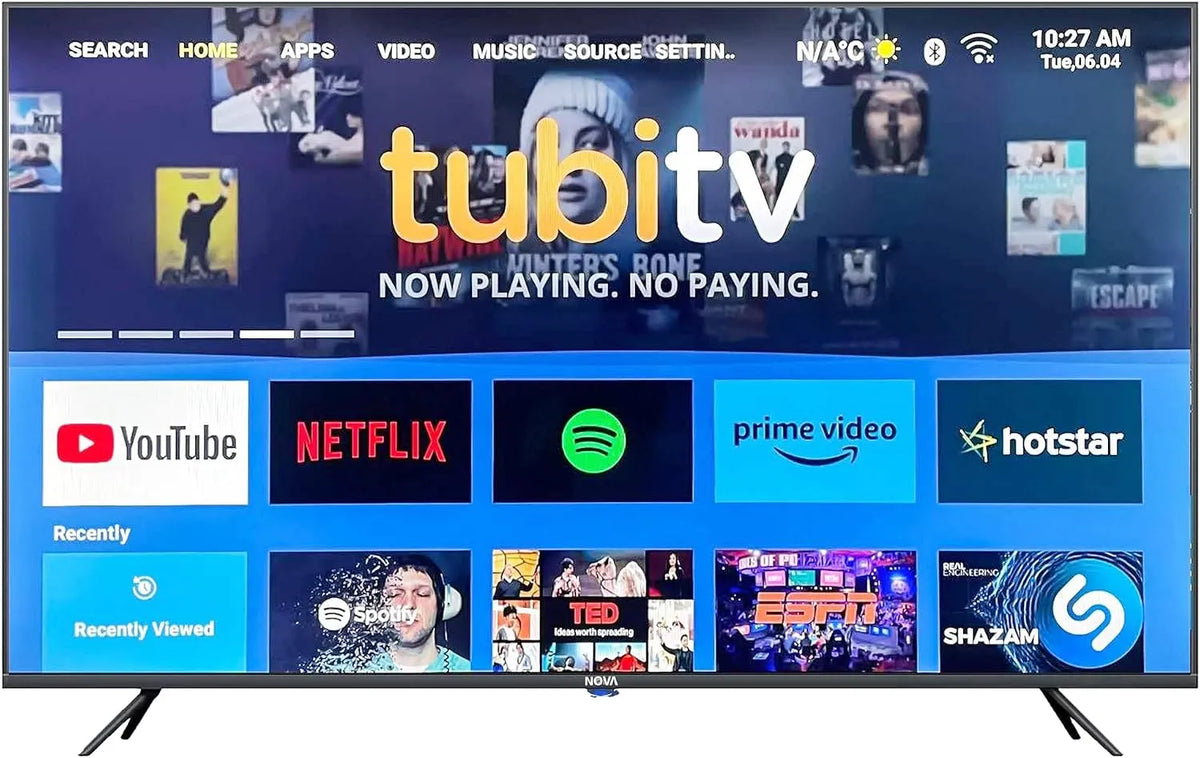 Google Smart TV, 32 pollici, televisore, USB, senza cornice, Bluetooth, effetto 3D, Android OS, Dolby Digital, Android 14, Netflix, Prime Video