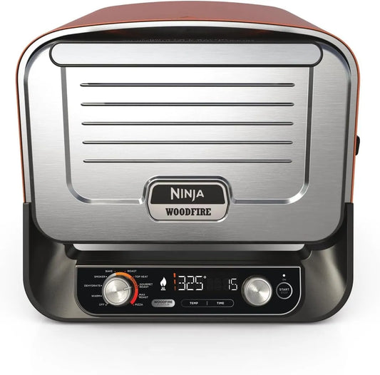 Ninja OO101EU Forno elettrico, esterno, Arancione OO101EU, Ninja Woodfire Forno Elettrico da Esterno 8 in 1