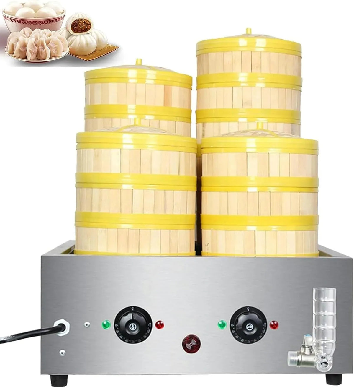 Forno elettrico, 13, 5 L, 5000 W, vapore, professionale, Macchina per Panini A Vapore Elettrica da 4000/5000 W