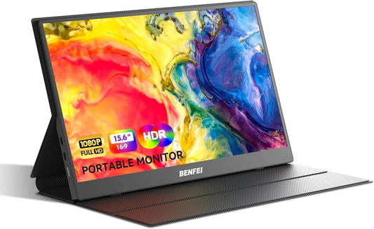 Monitor 1080P, 15, 6 pollici, portatile, esterno, HDR, Full HD, pannello IPS, HDMI, USB