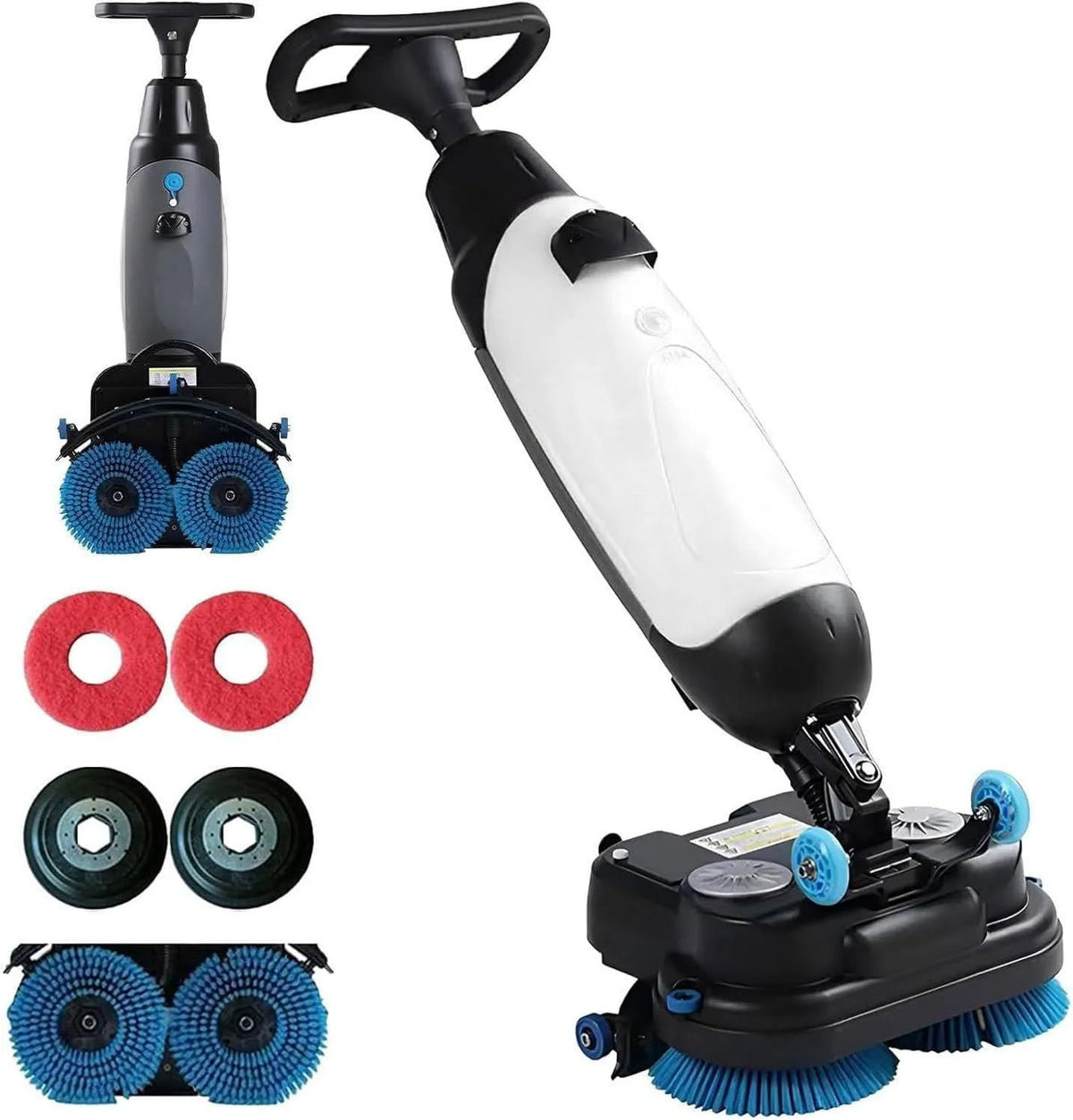 Lavasciuga, 43 cm, 5 L, 250 W, 36 V, lavatrice, asciugatrice, ampio serbatoio, professionale, bianco, 5 l + 7, doppio serbatoio da 4, bianca
