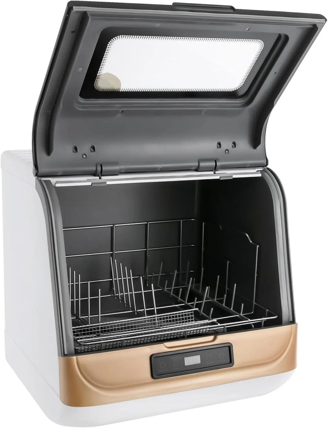 Dell Lavastoviglie, 45 cm, 800 W, formato slim, touch, bianco, Mini lavastoviglie 45 cm lavastoviglie da tavolo 4-6 persone 800 W 3 modalità di