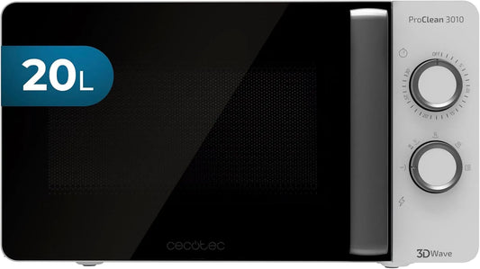 Cecotec Ready2Clean 3DWave Forno a microonde, 20 L, 700 W, timer, scongelamento, 6 livelli di potenza, tecnologia 3DWave, rivestimento Ready2Clean