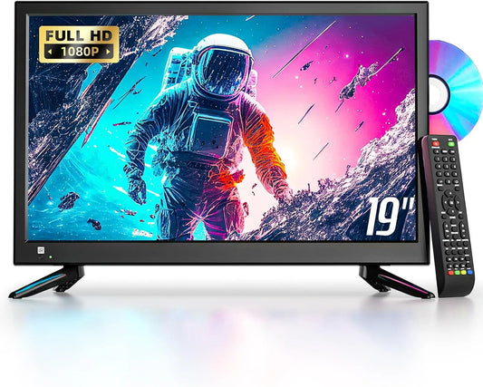 Dell 1080P Smart TV, 19 pollici, 12 V, televisore, HDMI, USB, 12v per camper, caravan, motorhome, camper van, cucina