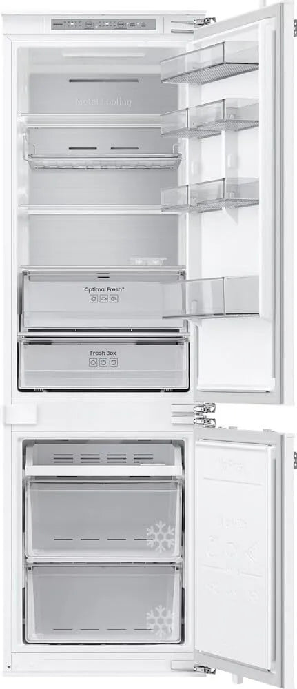 Samsung BRB80F26DES0 Frigorifero combinato, 267 L, 35 dB, classe energetica E, da incasso, Wi-Fi, frigo con congelatore, Optimal Fresh+, H 178 Cm