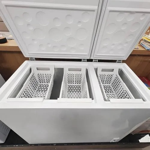 Congelatore, freezer verticale, Contenitore per Congelatore a Pozzetto Organizzatore per Congelatore PP per Carichi Pesanti Espandibile con Maniglia