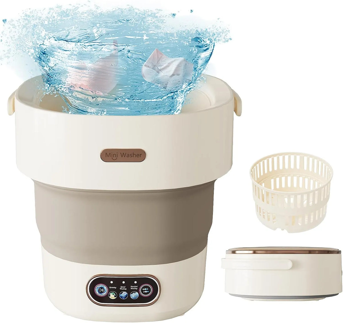 Lavatrice, 13 L, portatile, per appartamenti, da viaggio, silenziosa, a risparmio energetico, con centrifuga, biancheria intima, calze