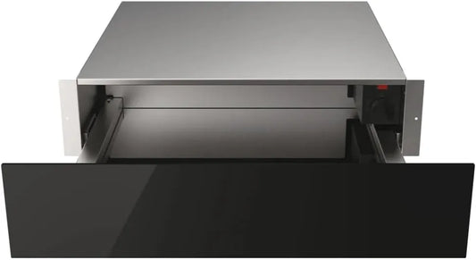 Haier Incasso, Cassetto riscaldante alto 15 cm, finitura in vetro nero, capacità 20 l Serie 6 HWD14ID6E, 6 posti, apertura push-pull, scaldavivande e