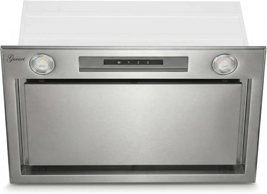 Cappa aspirante, 52 cm, 1000 m3/h, cappa da cucina, da incasso, touch, acciaio inox