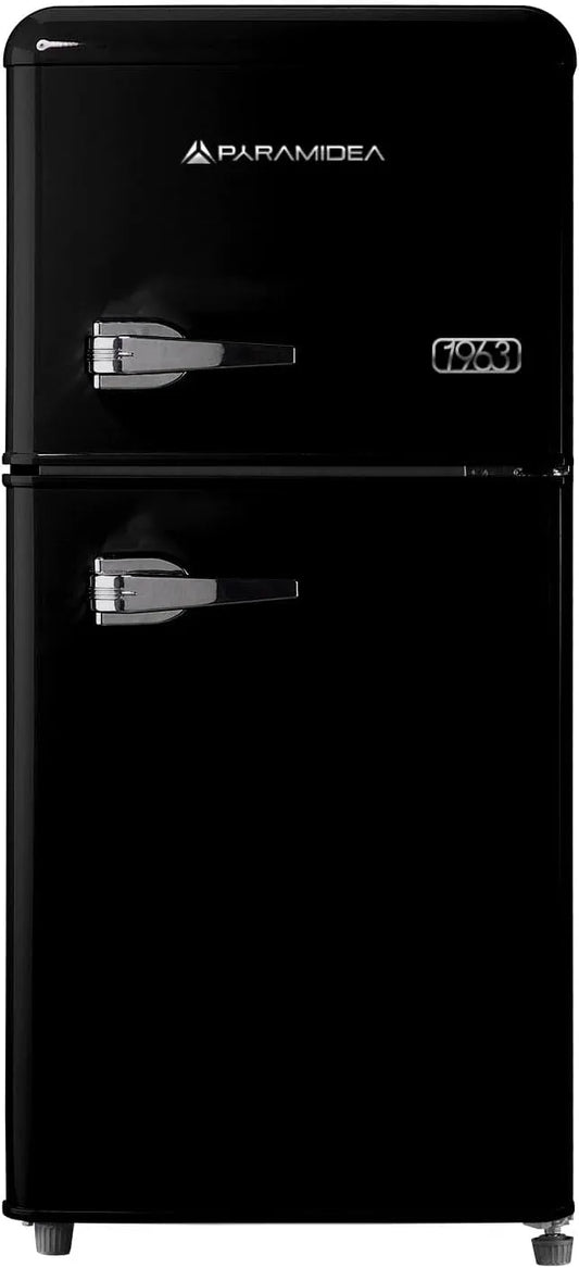 Frigorifero MAMBO105B, 100 L, nero, PYRAMIDEA Frigo Retrò 100 litri lordi Color Nero MAMBO105B