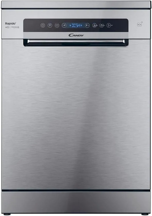 Candy 24h 4C6F0X Lavastoviglie, 59, 7 x 59, 8 x 81, 8 cm, 8 programmi, classe energetica C, libera installazione, Wi-Fi, Inverter, acciaio inox