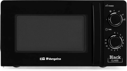 Forno a microonde, 20 L, 700 W, timer, scongelamento, nero, Orbegozo MI 2117, 6 livelli di potenza, segnale di fine cottura, colore nero