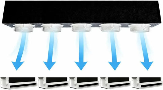 Condizionatore, 300 mm ideale anche per trattemento aria Vmc, Kit Plenum per Condizionatore Climatizzatore Canalizzato in poliuretano espanso a 5 vie