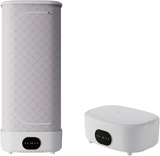 Asciugatrice, portatile, vapore, Circolazione Aria Calda 360°, Stiratura Hands-Free, Design Pieghevole per Casa, asciugatura Rapida E Cura Senza