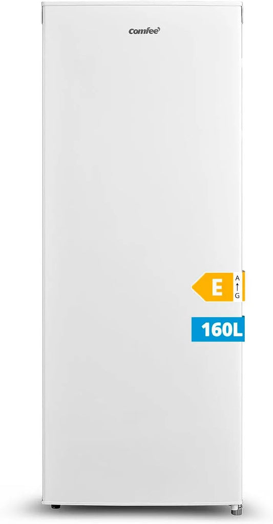 Congelatore, 160 L, COMFEE' RCU160WH2, freezer verticale, bianco, Congelatore 4 Stelle Verticale 160L 5 Cassetti Bianco