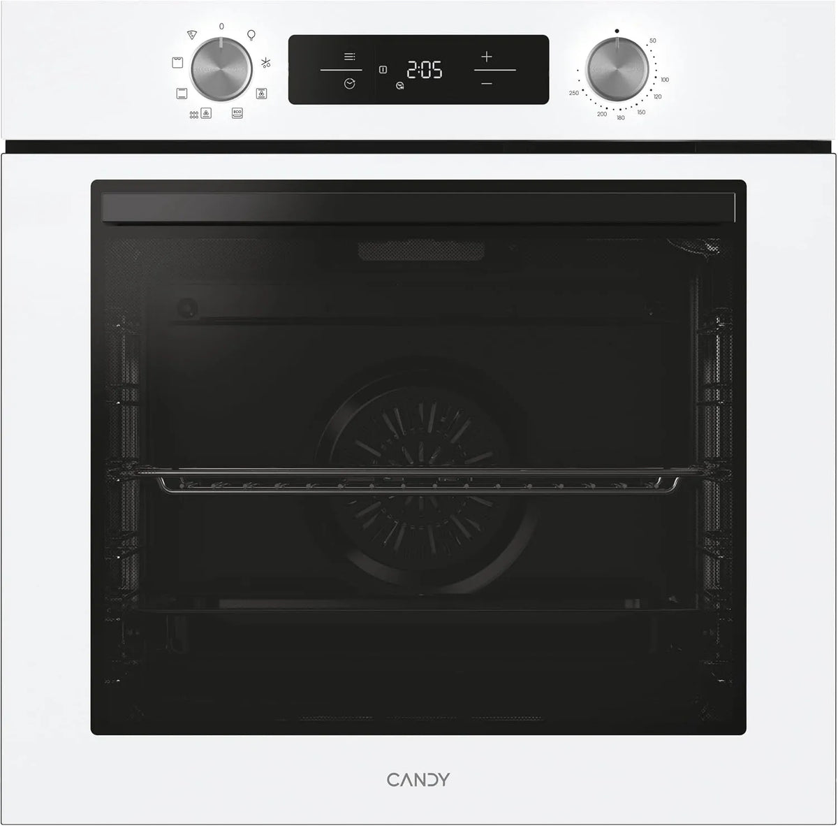 Candy CA6 N3T1HTW Forno elettrico, 78 L, 9 programmi, bianco, Ricette tramite app hOn, 1 vassoio e 1 griglia, 9 funzioni, pronto UX, Candy Bake 600