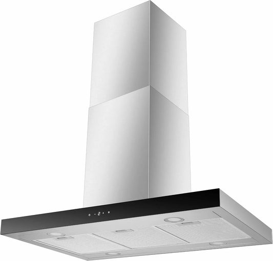 Respekta CH44199IX-21 Cappa aspirante, 90 cm, classe energetica A, cappa da cucina, acciaio inox