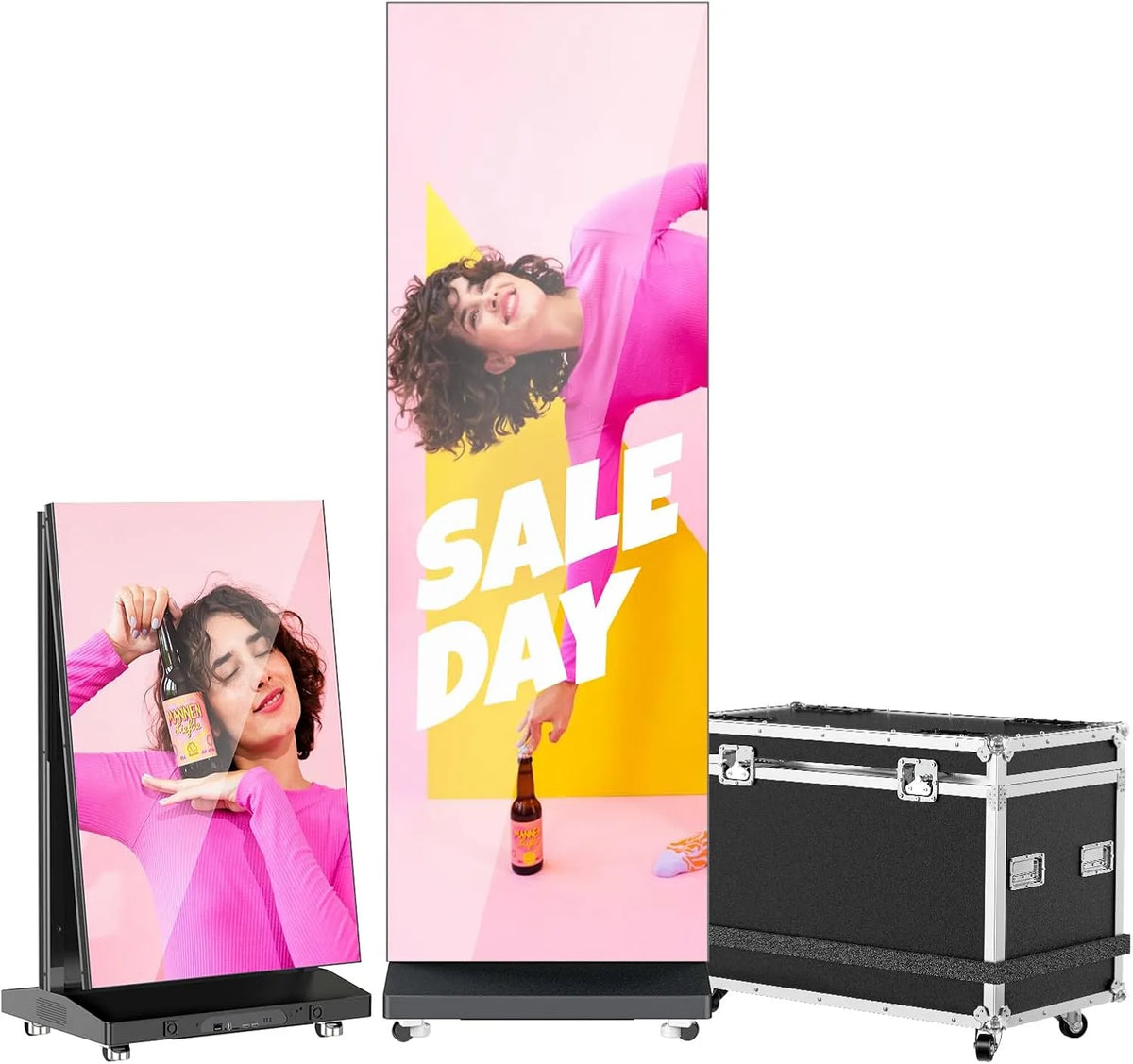 Display digital signage P1.86, display pubblicitario, Wi-Fi, HDMI, USB, visualizzazione pubblicitaria digitale, nero, 1 Panel, LED Digital Signage