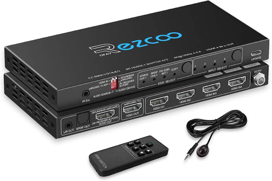 modello HDCP2.3 PS5, HDMI 2.1 eARC Switch 4K 120Hz 4x1 Estrattore Audio VRR ALLM HDCP2.3 ARC HDR10 Ottico SPDIF Ottico e Uscita Audio da 3.5mm