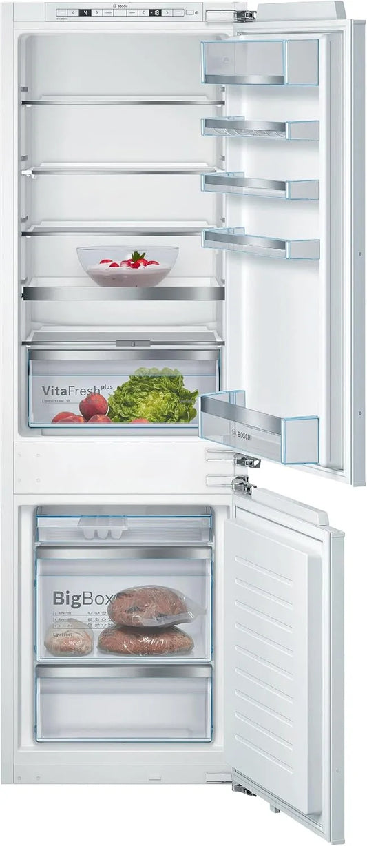Bosch Serie 6 KIS86AFE0 Frigorifero combinato, 177, 2 x 55, 8 cm, classe energetica E, da incasso, frigo con congelatore