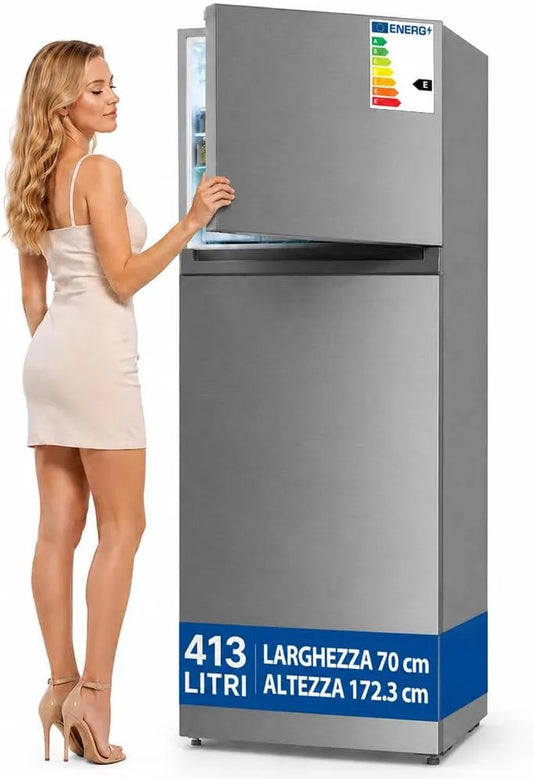 Congelatore, 413 L, 70 x 67 x 172.3 cm, libera installazione, No Frost, freezer verticale, bianco, Bassa Rumorosità, Grigio