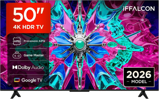 Google 50U65A Smart TV, 50 pollici, televisore, 4K UHD, HDR, iFFALCON 50U65A, Smart TV 4K HDR Direct LED da 50'