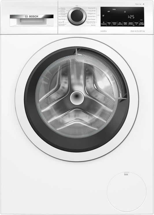 Bosch Serie 4 WNA13470 Asciugatrice, 8 kg, silenzioso, lavaggio & Dry 60' lavaggio, 1 00 giri, min, 1400 giri, asciugatura ottimale AutoDry