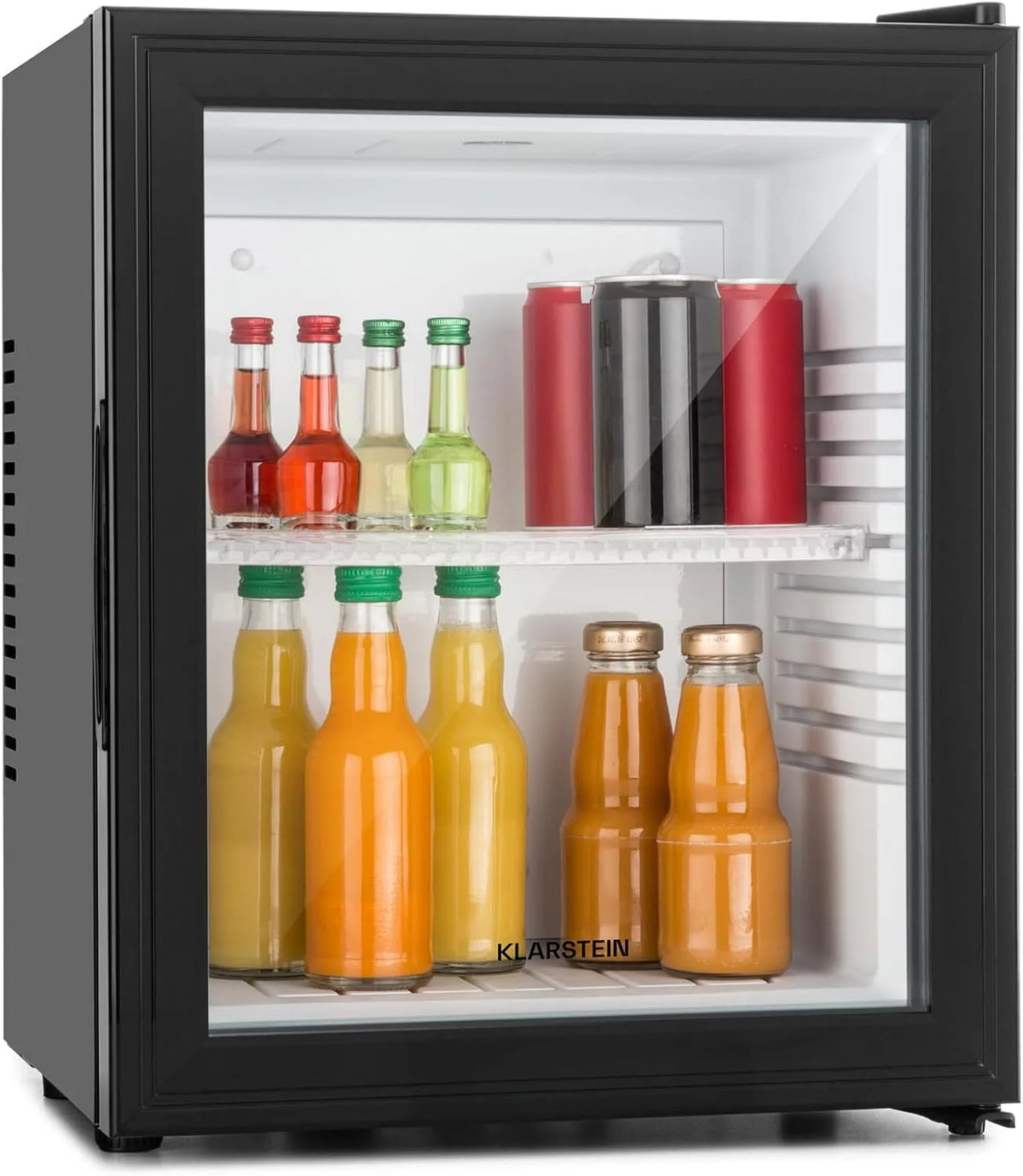 Klarstein Frigorifero portatile, 23 L, 5 a 15 °C, mini frigo portatile, Mini Bar con Illuminazione Interna e Ripiani Rimovibili, 23L