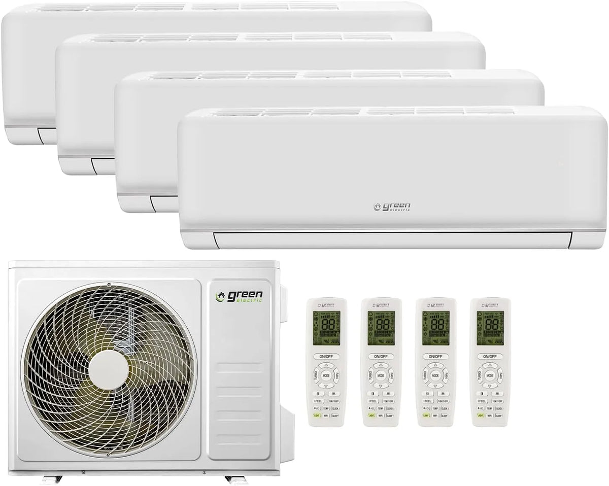 Condizionatore, Wi-Fi, 4 Unità Interne da 12000 Btu l'Una e 1 Unità Esterna, WiFi, Plus Climatizzatore Quadri-Split, Efficienza Energetica A++