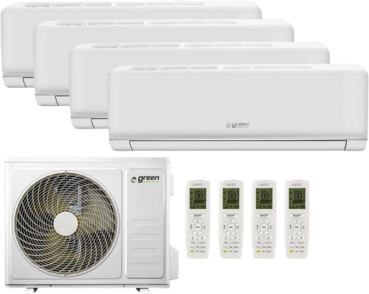 Condizionatore, Wi-Fi, 4 Unità Interne da 12000 Btu l'Una e 1 Unità Esterna, WiFi, Plus Climatizzatore Quadri-Split, Efficienza Energetica A++