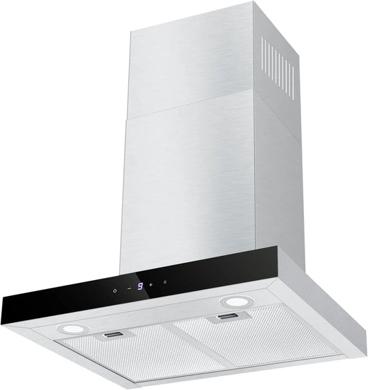 Cappa aspirante, 60 cm, 700 m3/h, cappa da cucina, touch, acciaio inox, 9 livelli di controllo Soft Touch e luce LED da 2 W