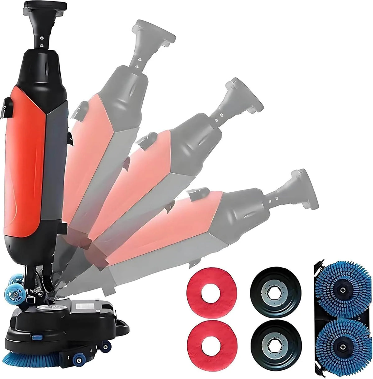 Lavasciuga, lavatrice, asciugatrice, professionale, 10000 piedi quadrati, semovente, con batteria al litio ricaricabile, ideale per bagno, cucina e