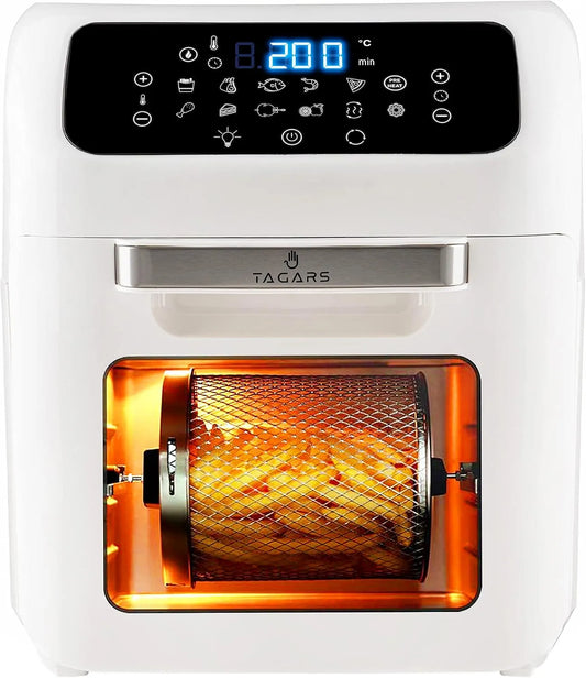 Forno elettrico, 12 L, 1800 W, 12 programmi, timer, display digitale, 2 zone di temperatura, Sistema A Riscaldamento Rapido