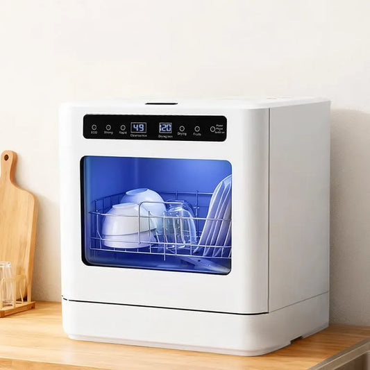 Lavastoviglie, 800 W, 4 programmi, portatile, touch, piccolo 4 programmi di pulizia con funzione di asciugatura Touch Control per camper appartamenti