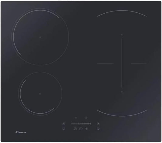 Candy CTP643C/YEP Piano cottura a induzione, 60 cm, 4 fuochi, piastra a induzione, nero